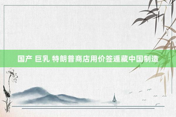 国产 巨乳 特朗普商店用价签遁藏中国制造